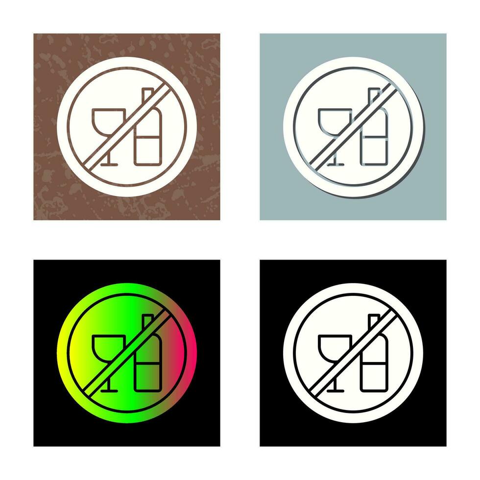 No Drinking Vector Icon