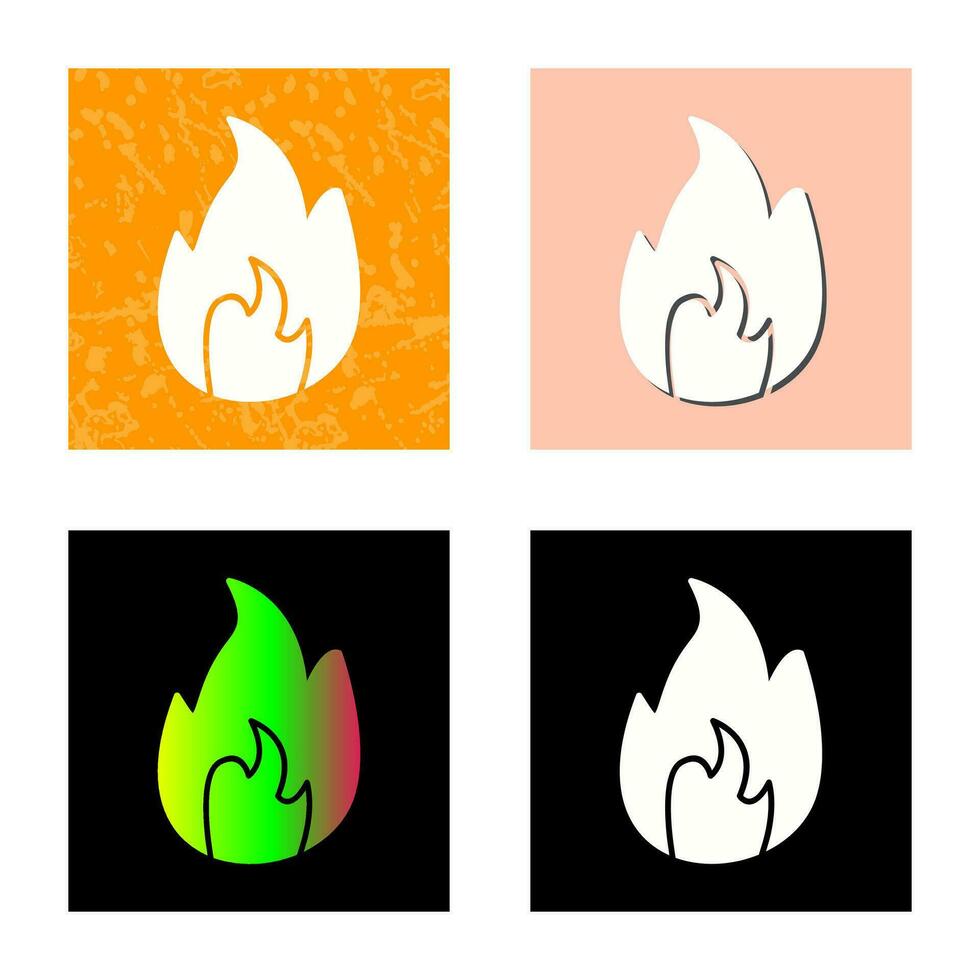 Unique Flame Vector Icon