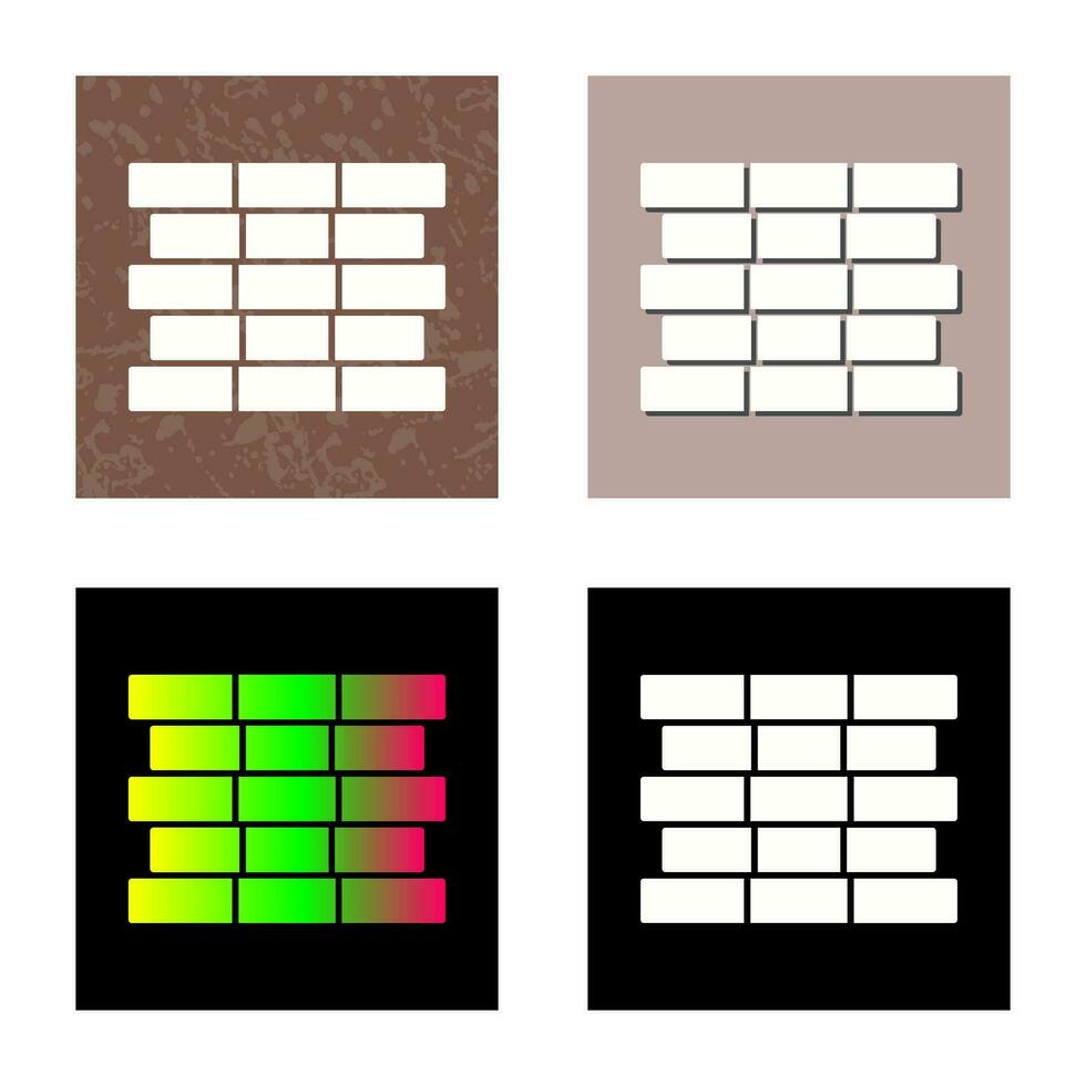 Unique Bricks Vector Icon