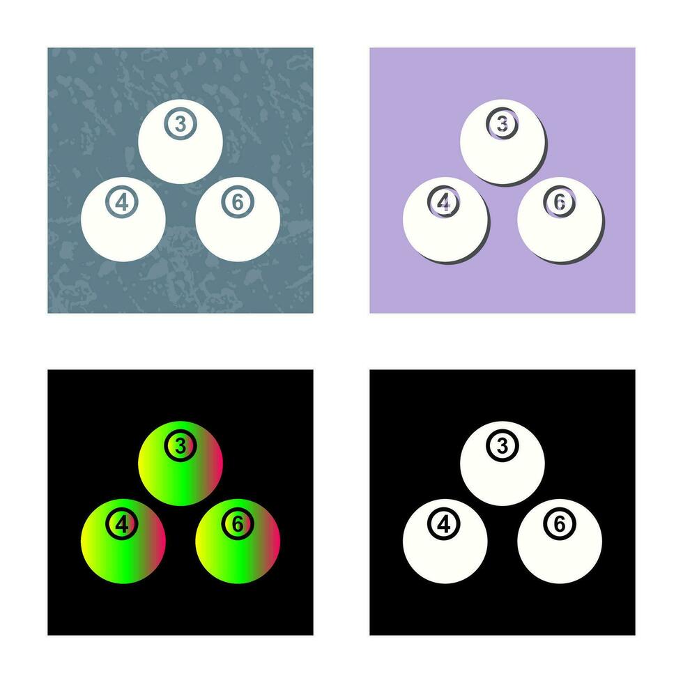 Unique Snooker Balls Vector Icon