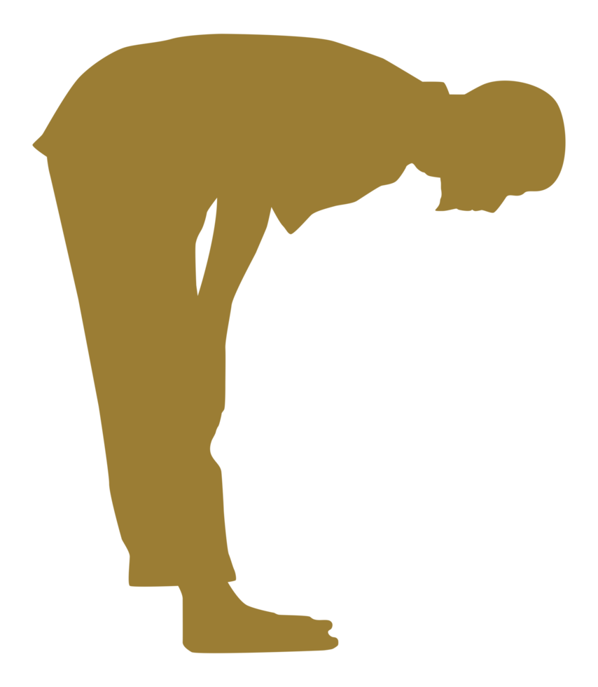 Ruku, Bowing down is an essential pillar of prayer, a part of prayers, the head is bowed and the knees are bowed with both hands, which is one of the essential parts of the prayers in Islam or Moslem. png