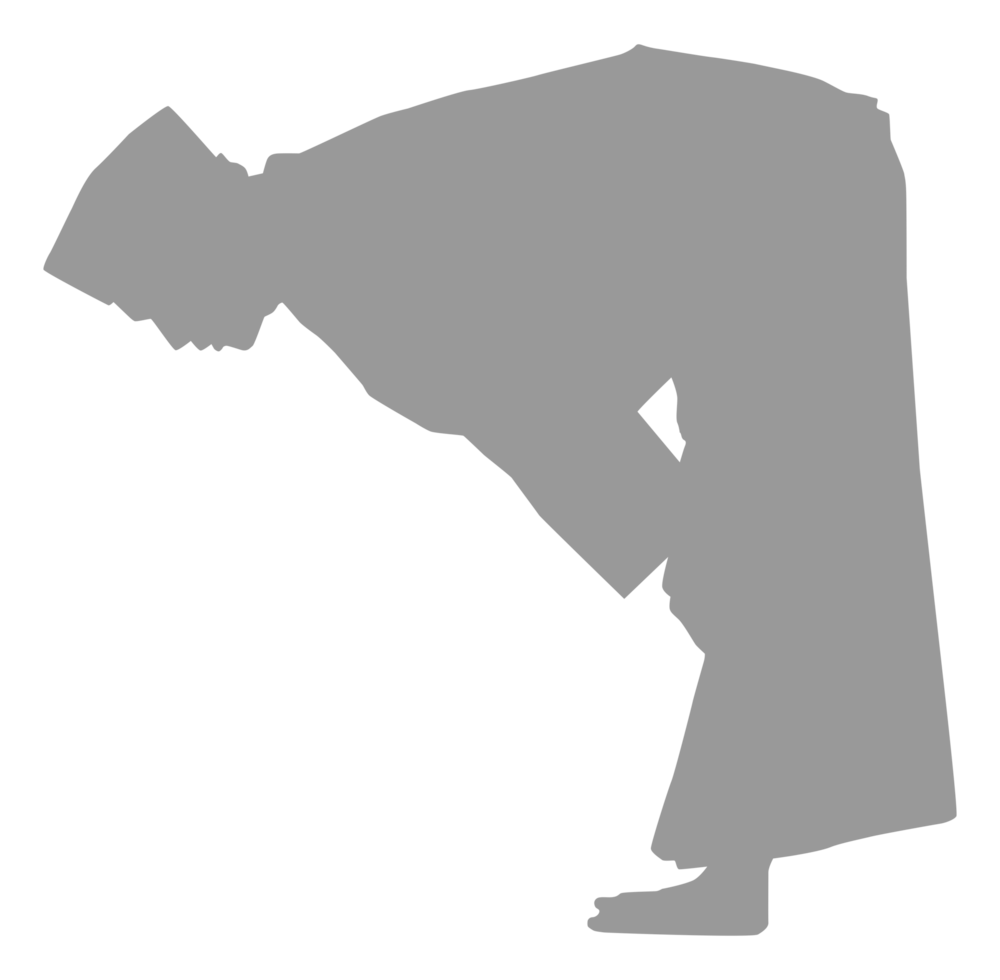 Ruku, Bowing down is an essential pillar of prayer, a part of prayers, the head is bowed and the knees are bowed with both hands, which is one of the essential parts of the prayers in Islam or Moslem. png