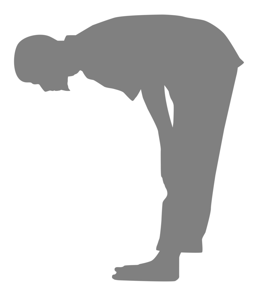 ruku, böjning ner är ett grundläggande pelare av bön, en del av böner, de huvud är böjd och de knän är böjd med både händer, som är ett av de grundläggande delar av de böner i islam eller muslimsk. png