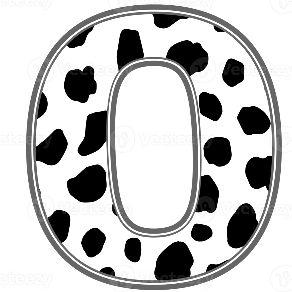 Alphabet zero number spot and dot text style graphic png