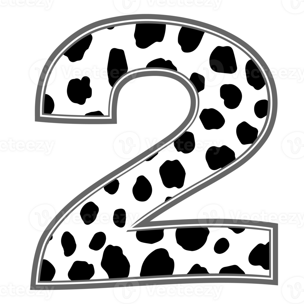 Alphabet two number spot and dot text style graphic png