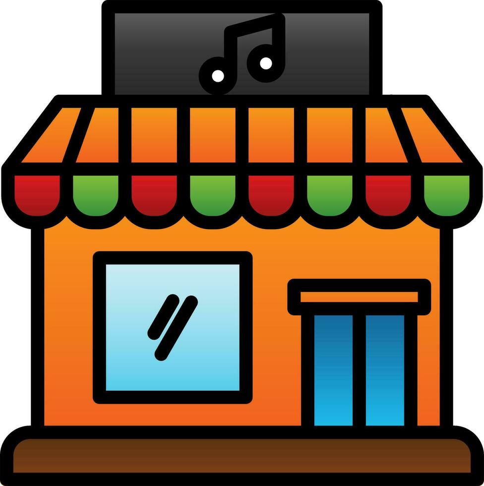 Music shop Vector Icon Design