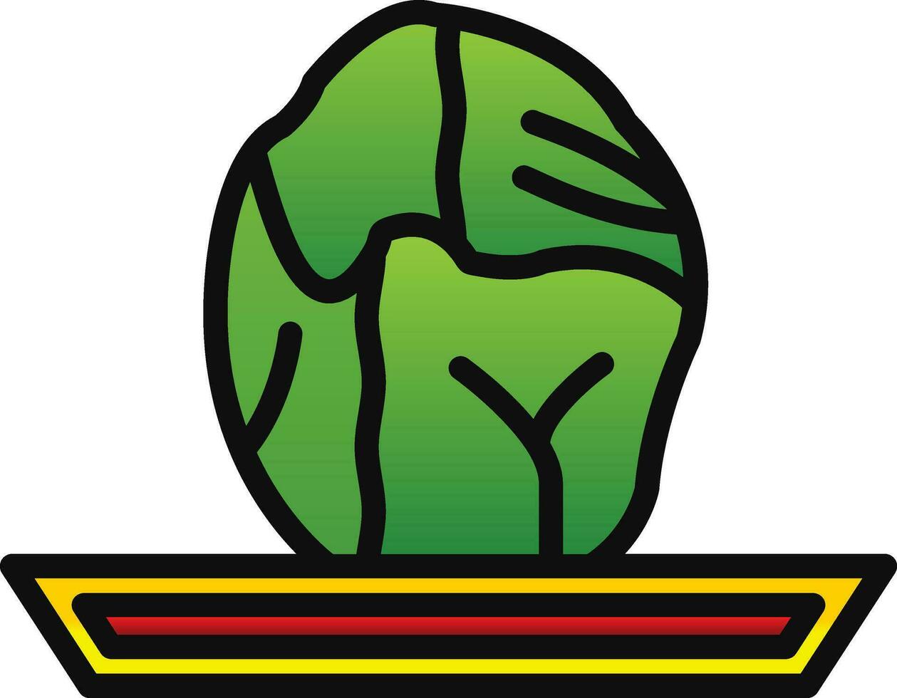 Brussels sprouts Vector Icon Design