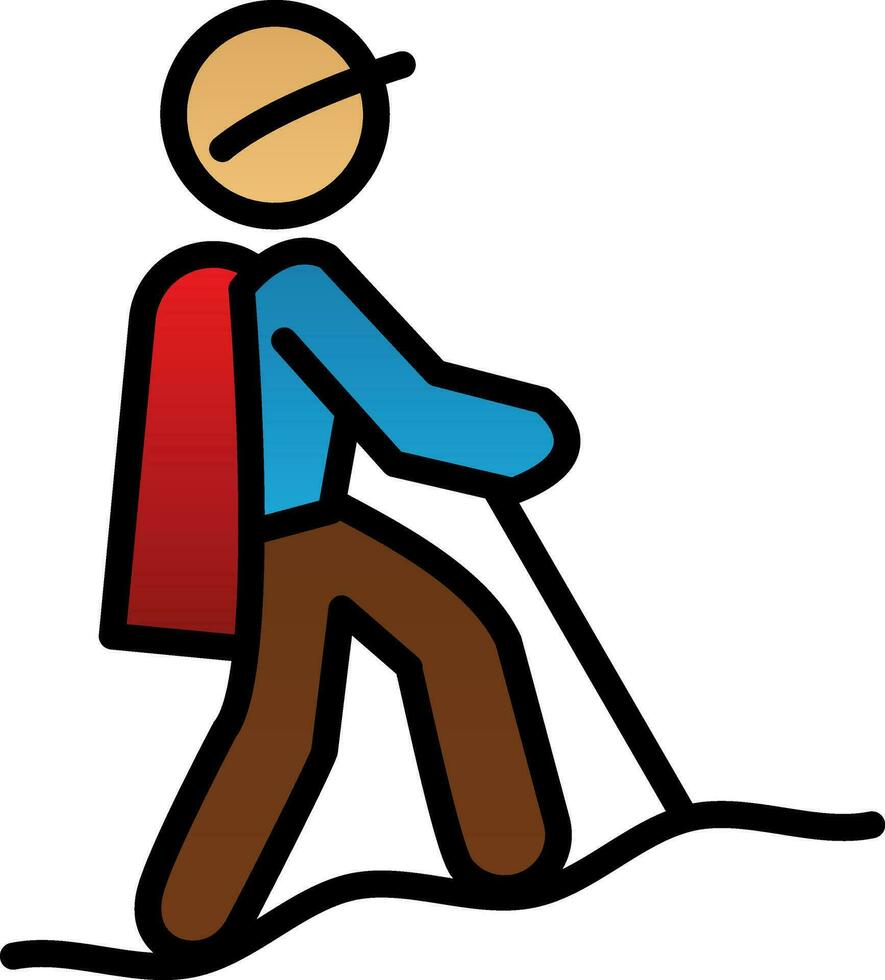 Hiking Vector Icon Design