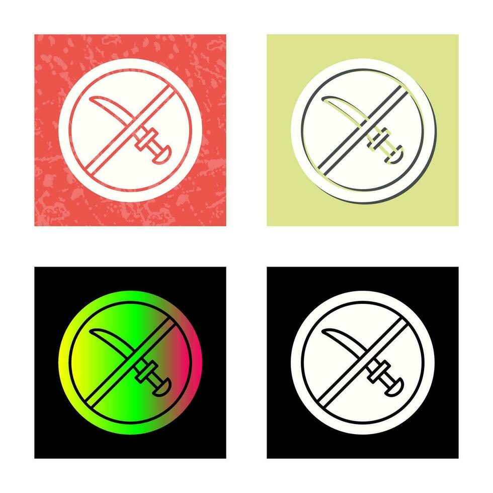 No Weapons Vector Icon