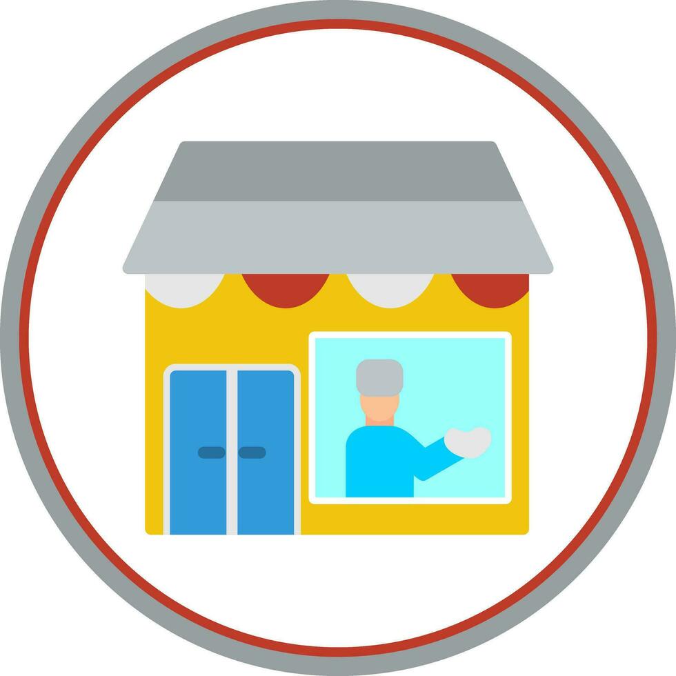 Shopkeeper Vector Icon Design