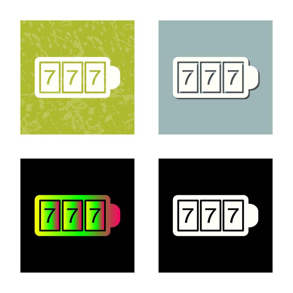 Slot Machine with Sevens Vector Icon
