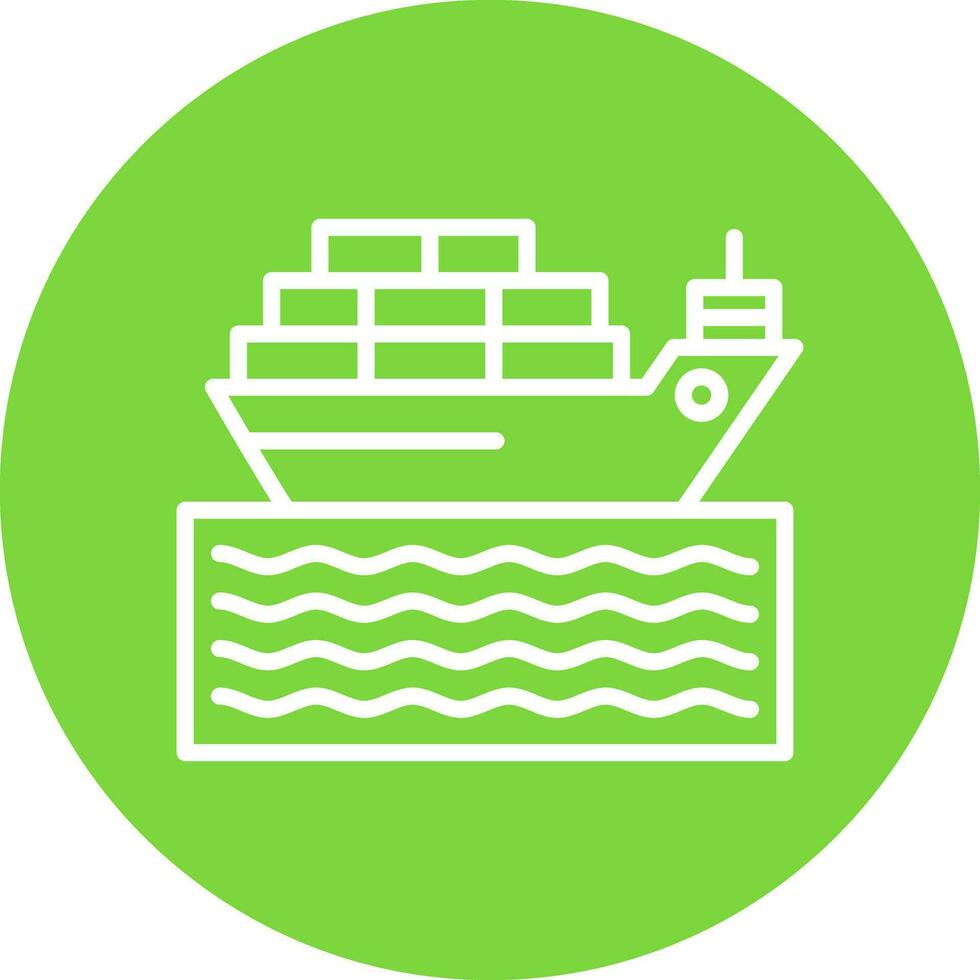 Cargo ship Vector Icon Design