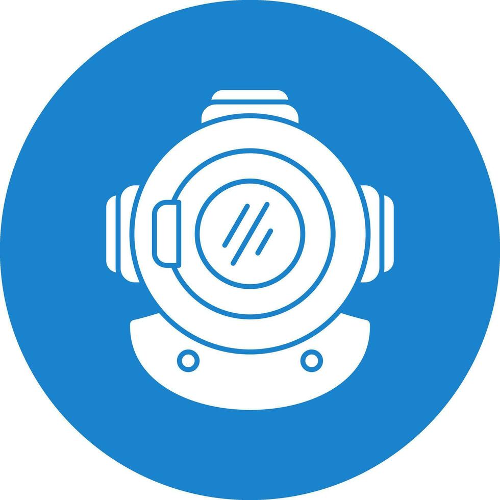 Diving helmet Vector Icon Design