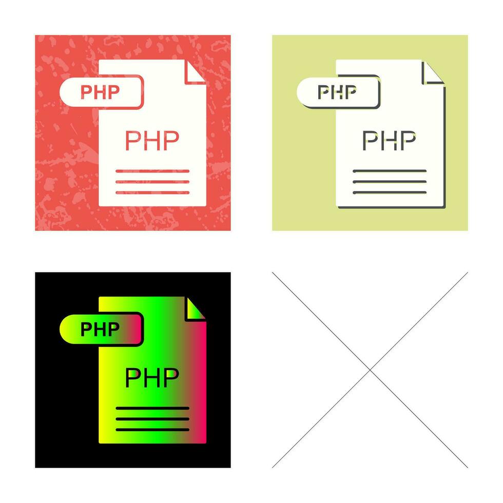 icono de vector de php