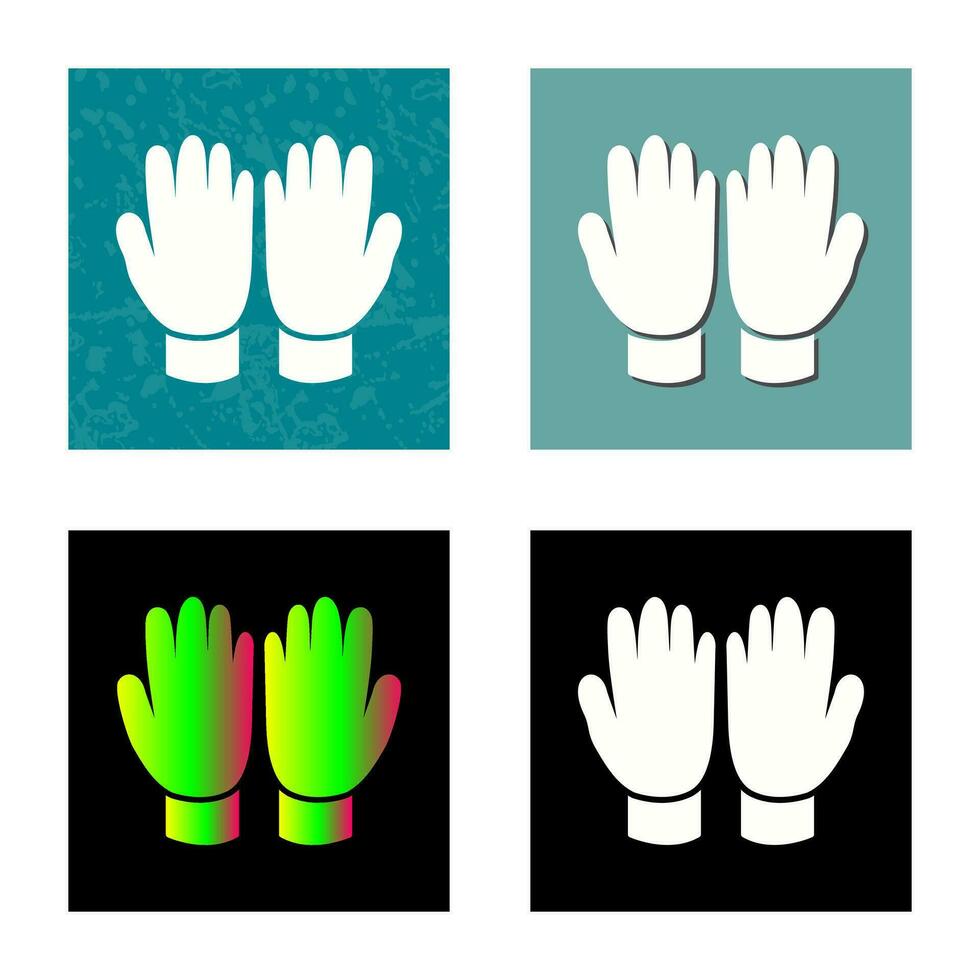 icono de vector de guantes de jardinería