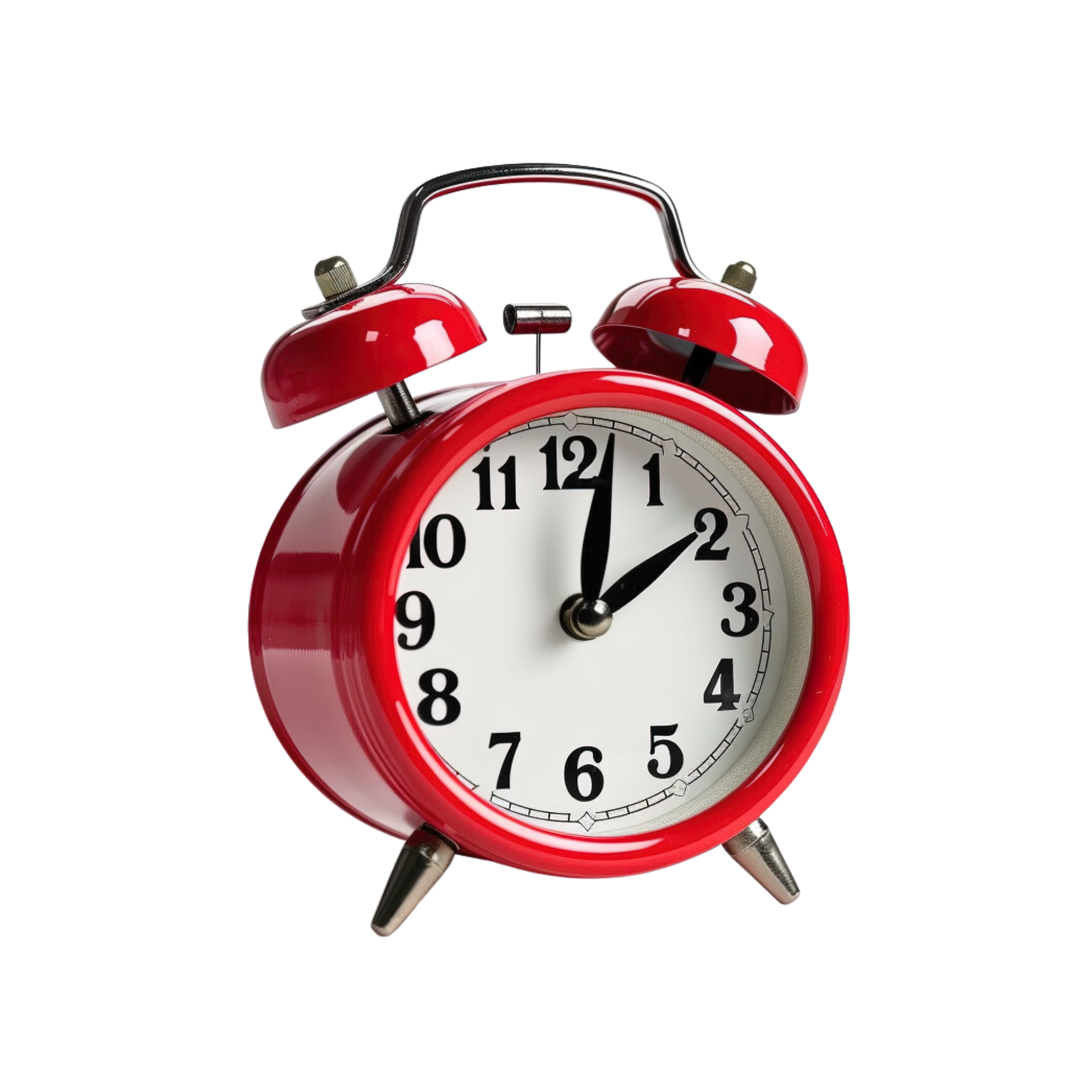 Red alarm clock on a transparent background. 25224908 PNG