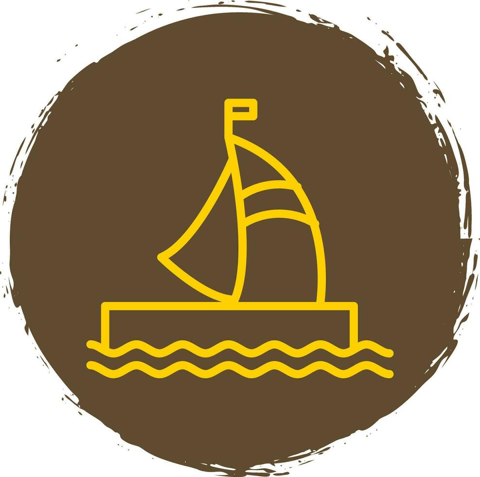 Houseboat Vector Icon Design