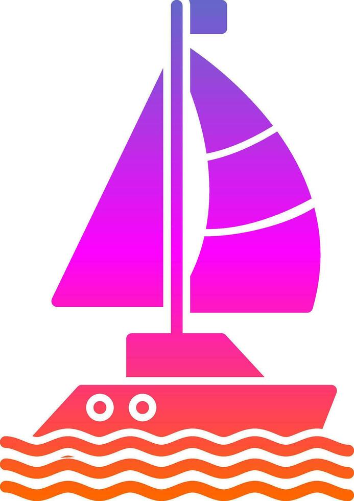 Sailboat Vector Icon Design