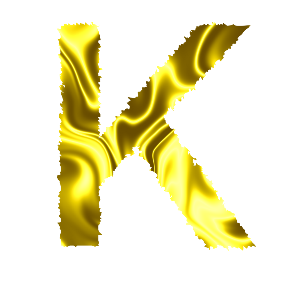 dorado letra k png