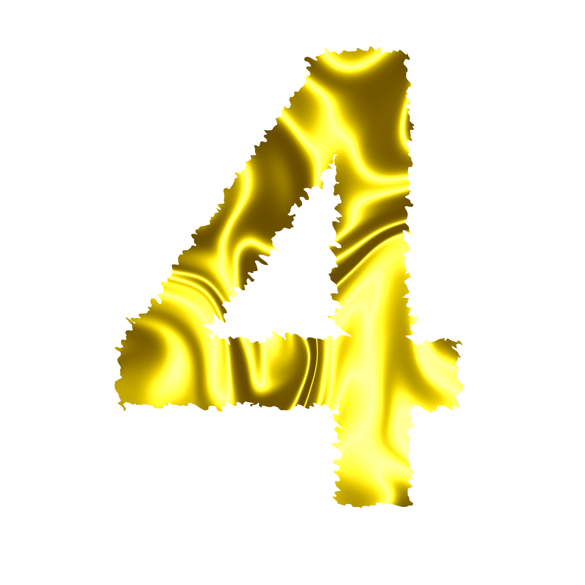 golden number 4 25225418 PNG