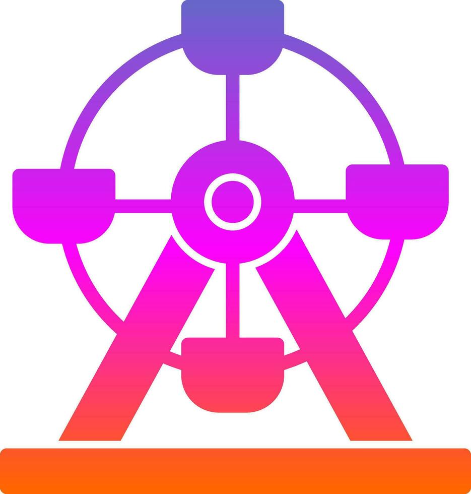 Ferris wheel Vector Icon Design