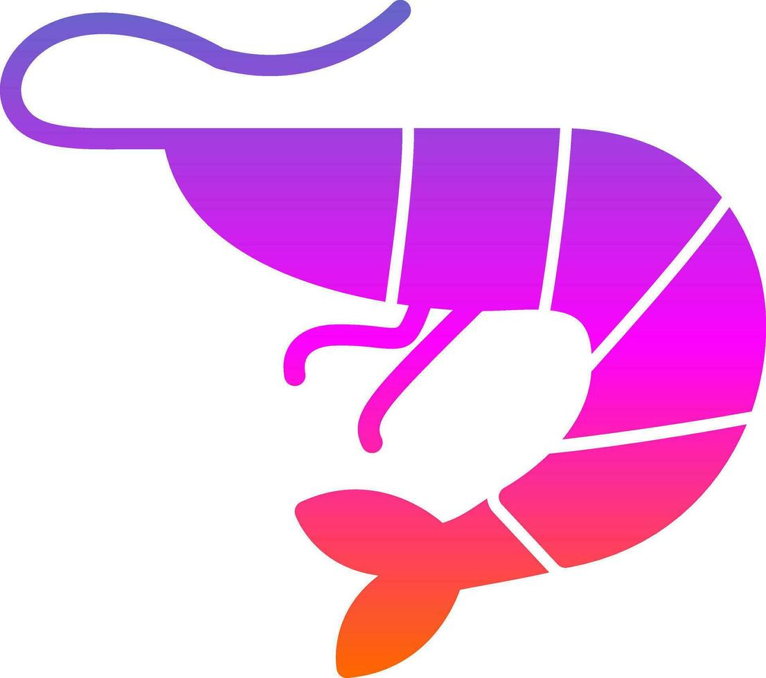 diseño de icono de vector de camarones