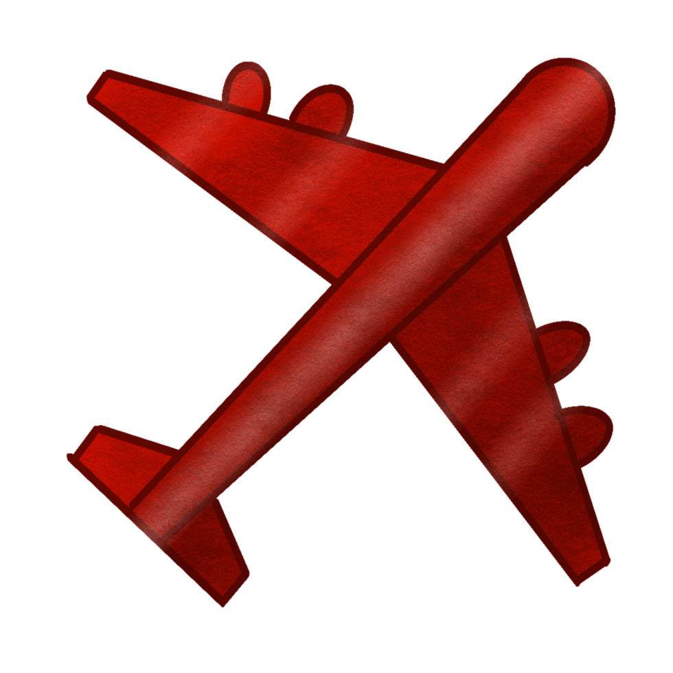 3D Plane Illustration png