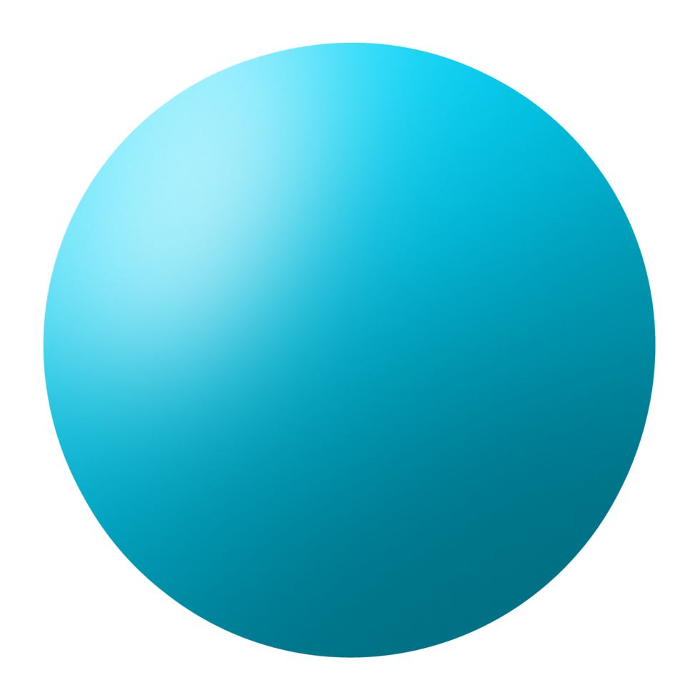 3d pelota azul png