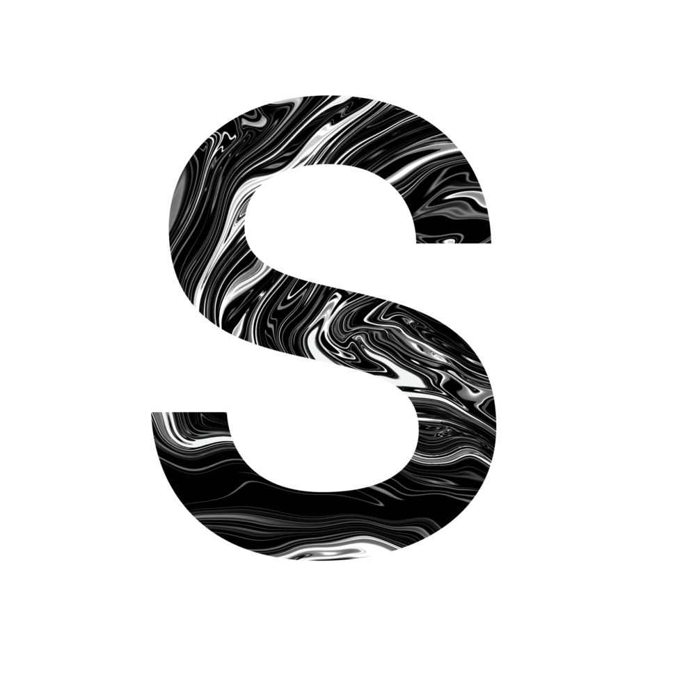 black marble texture letter png