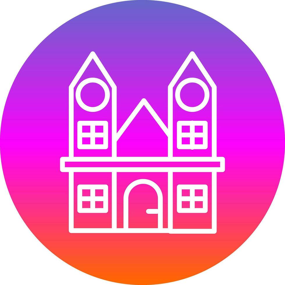 heuvelse kerk tilburgo vector icono diseño