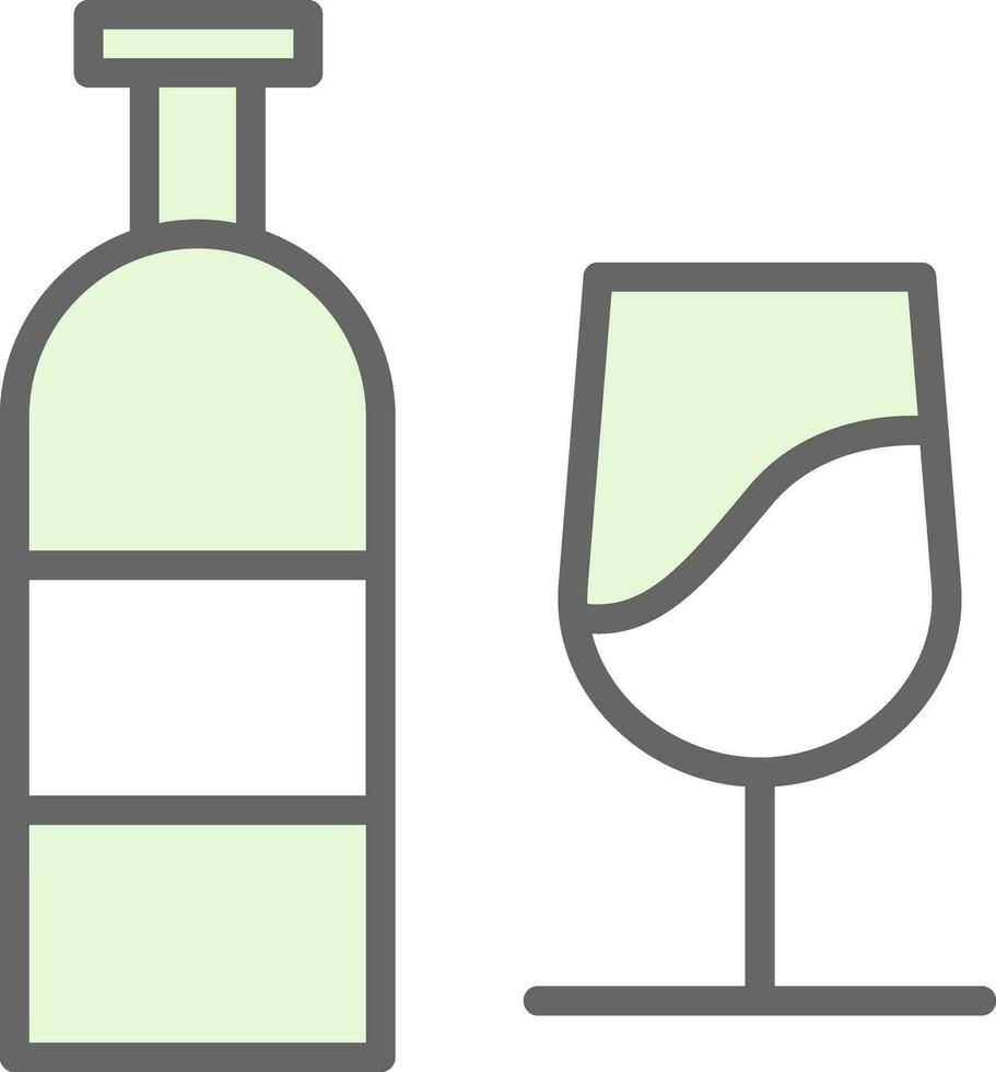 Wine bottle Vector Icon Design