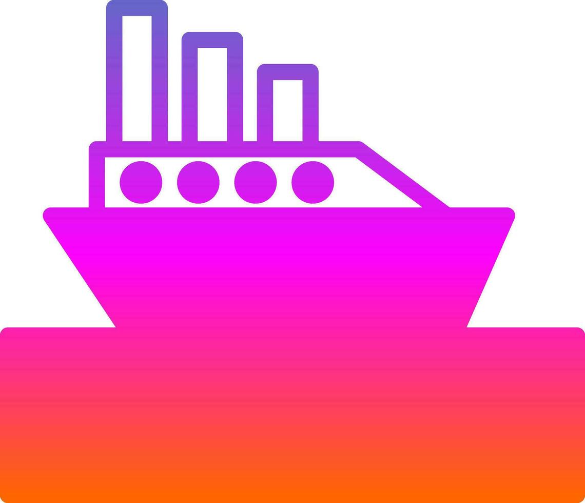 Ferryboat Vector Icon Design