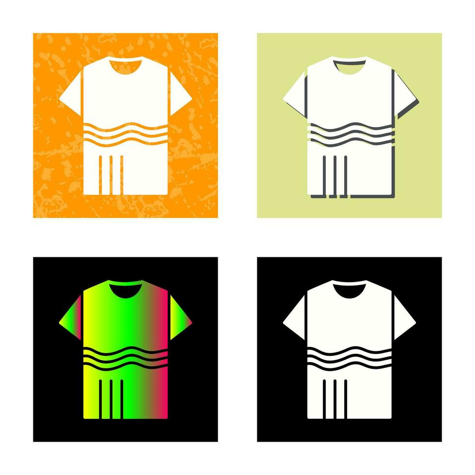 T Shirt with lines Vector Icon