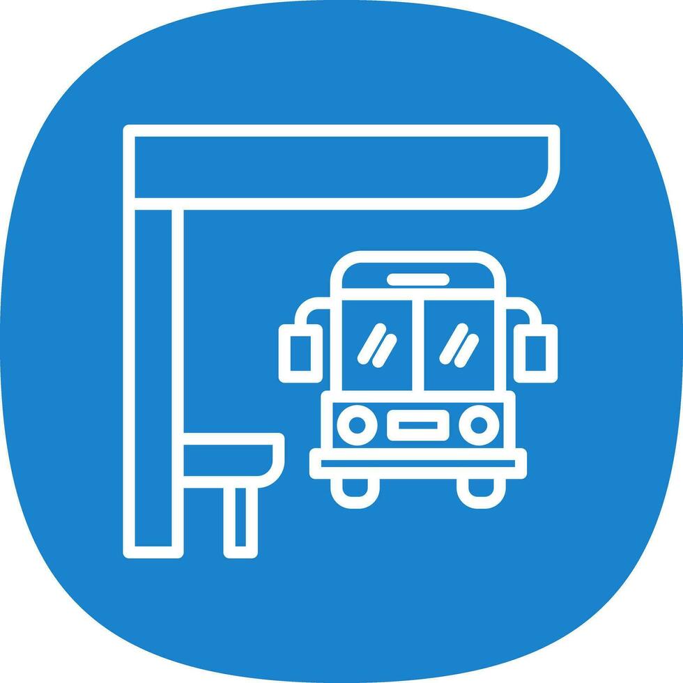 Bus stop Vector Icon Design
