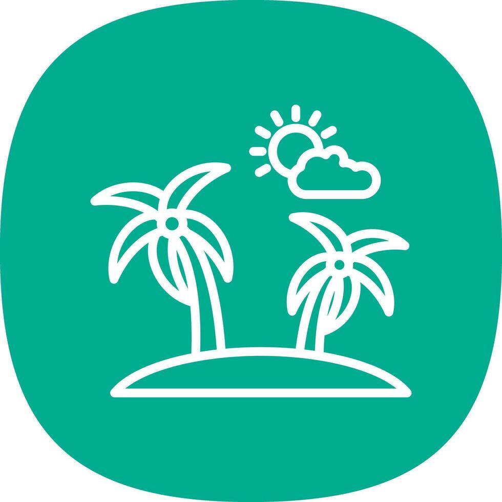 Island Vector Icon Design