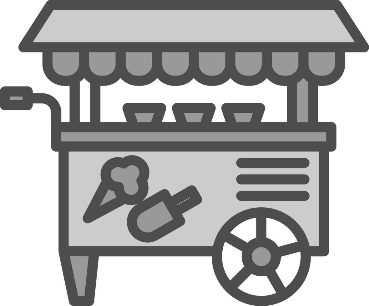 Ice cream cart Vector Icon Design