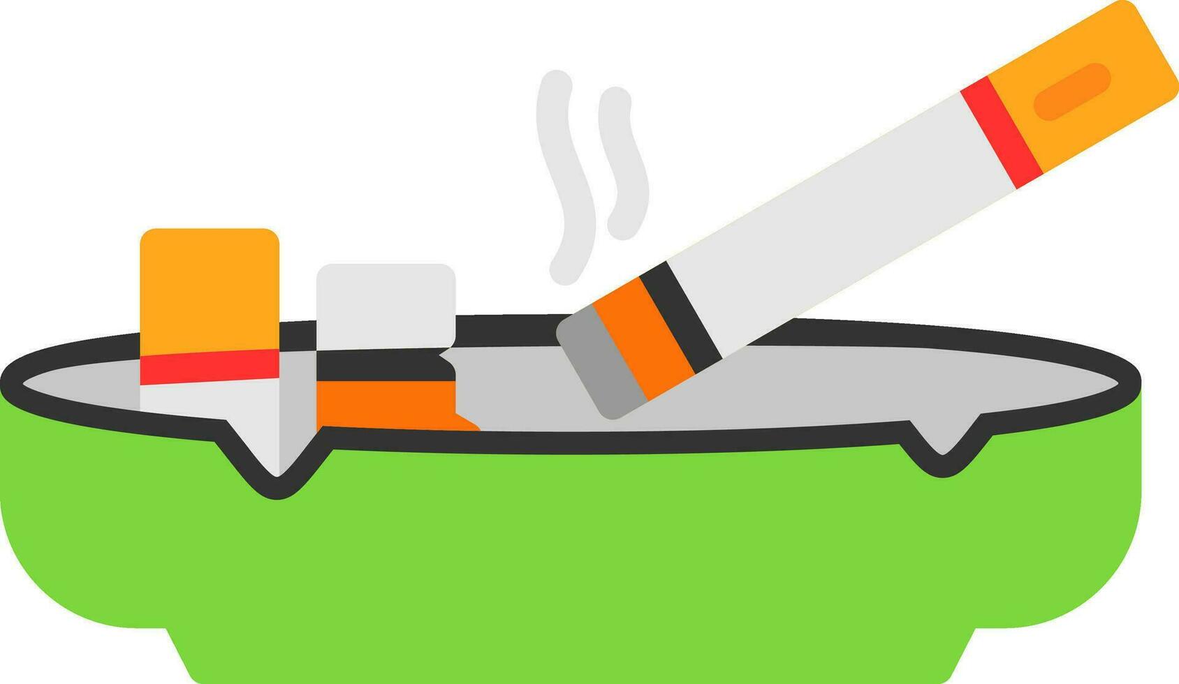 Ashtray Vector Icon Design