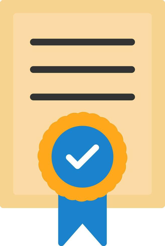 Certificate Vector Icon Design