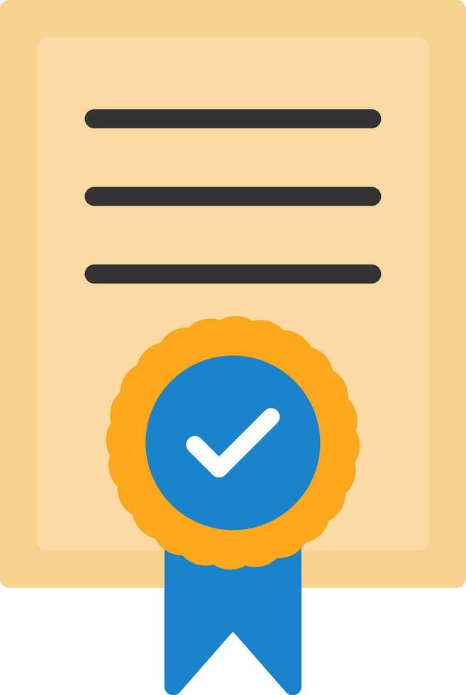 Certificate Vector Icon Design