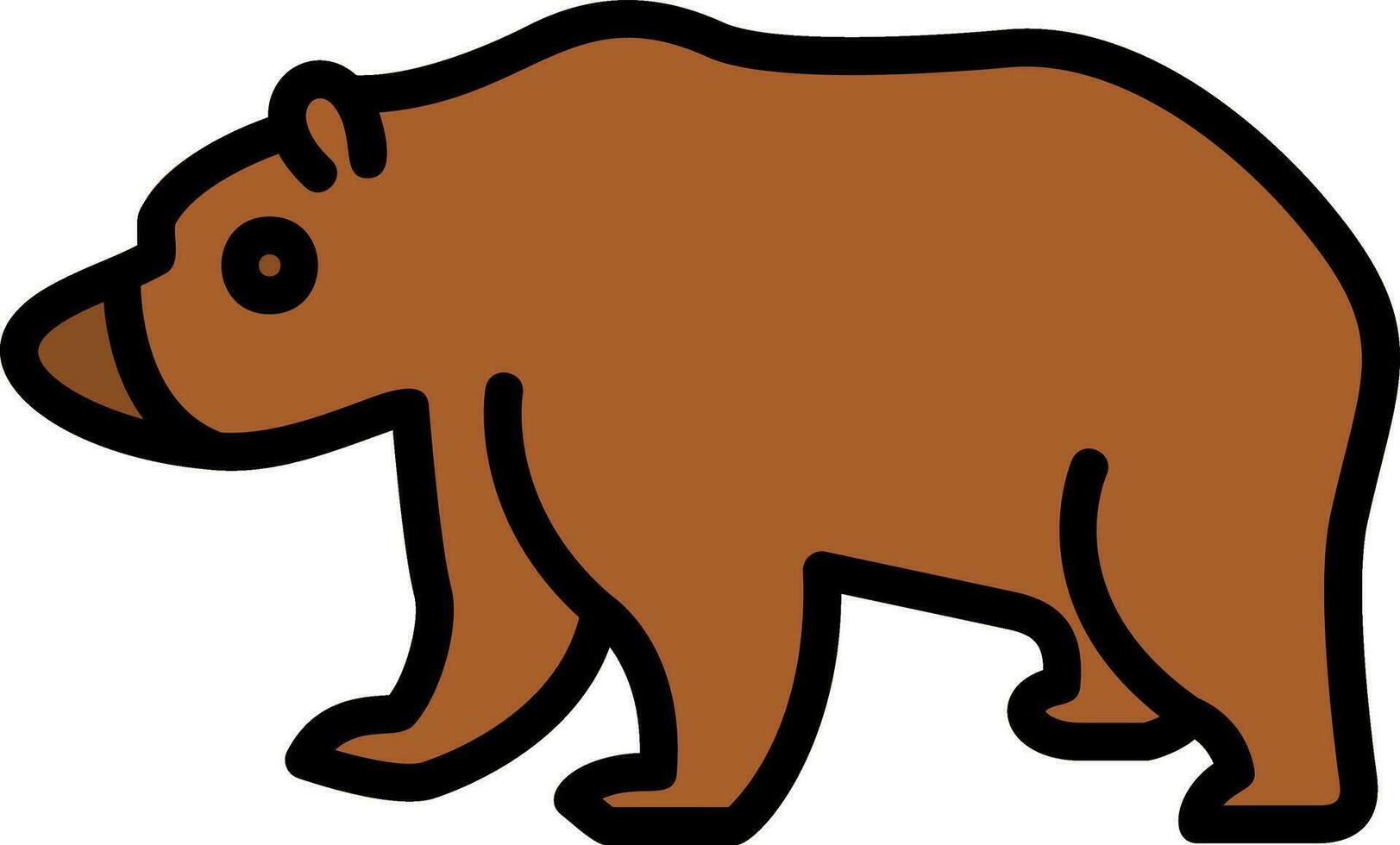 diseño de icono de vector de oso