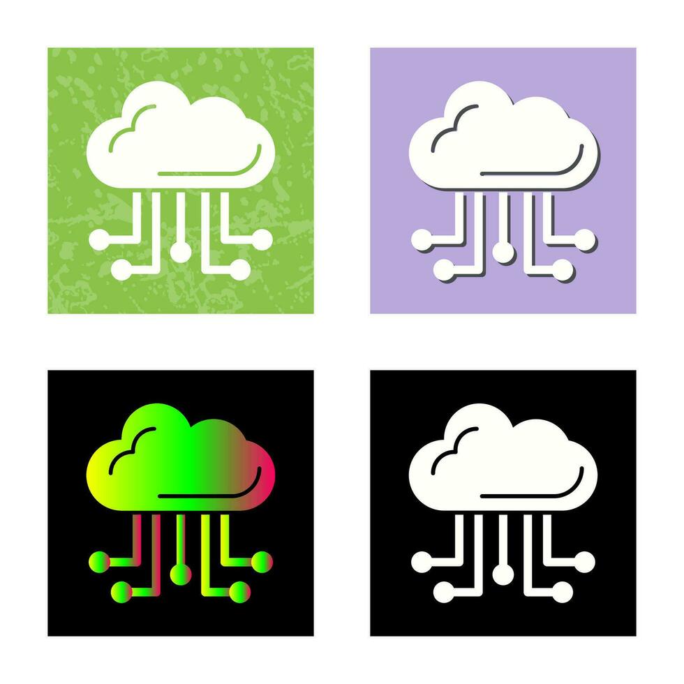 icono de vector de computación en la nube