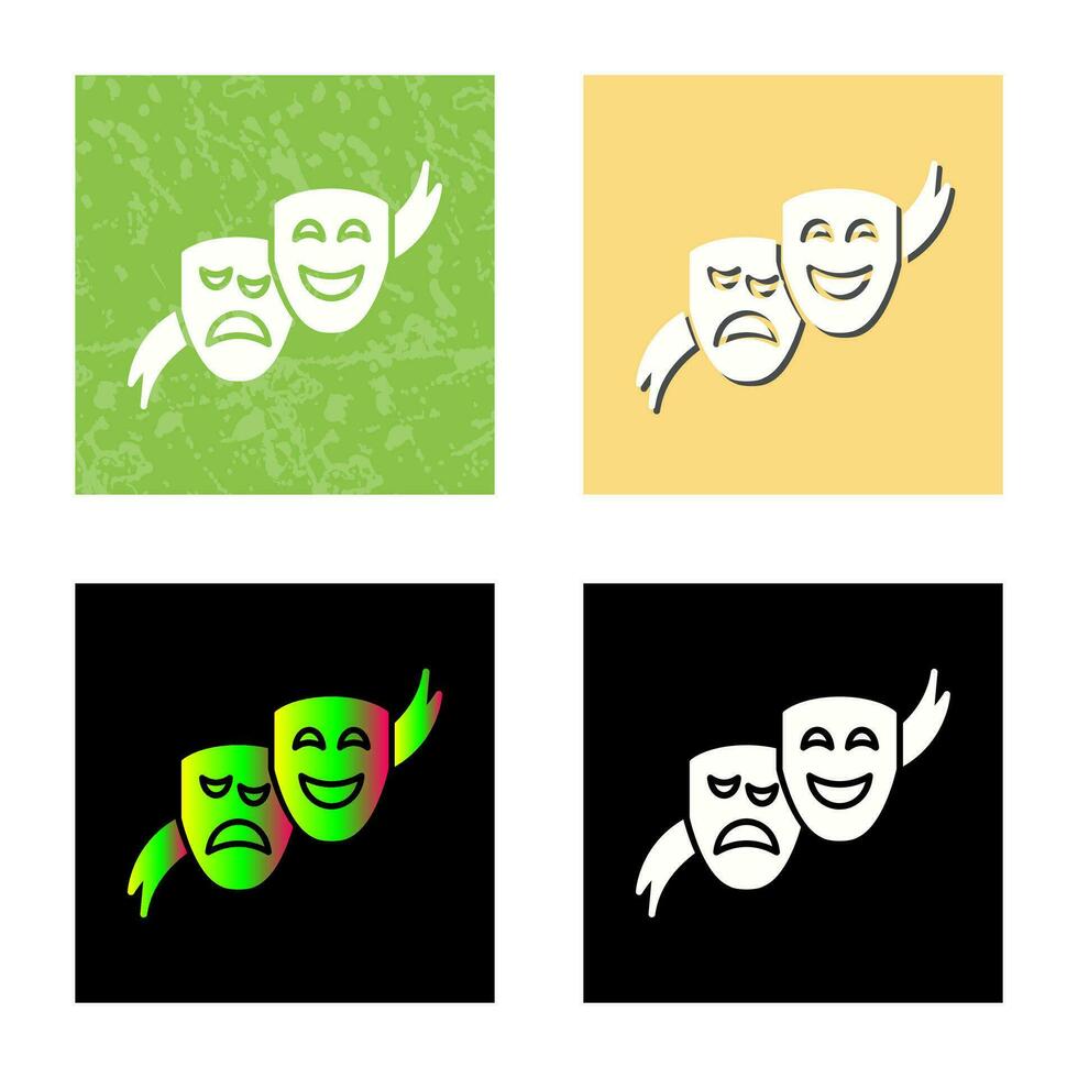 icono de vector de máscaras de teatro