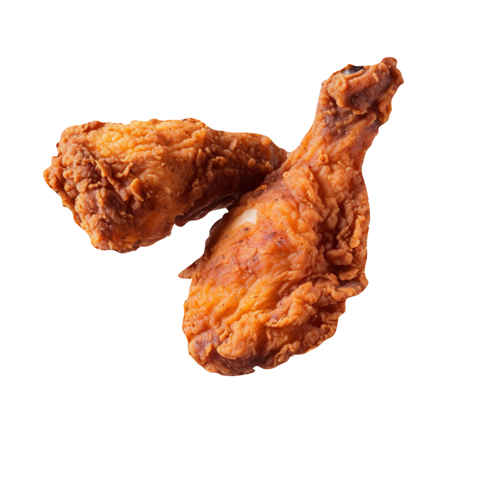 sabroso frito pollo aislado en transparente antecedentes png