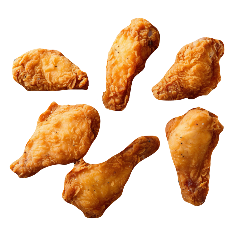 Tasty fried chicken isolated on transparent background png
