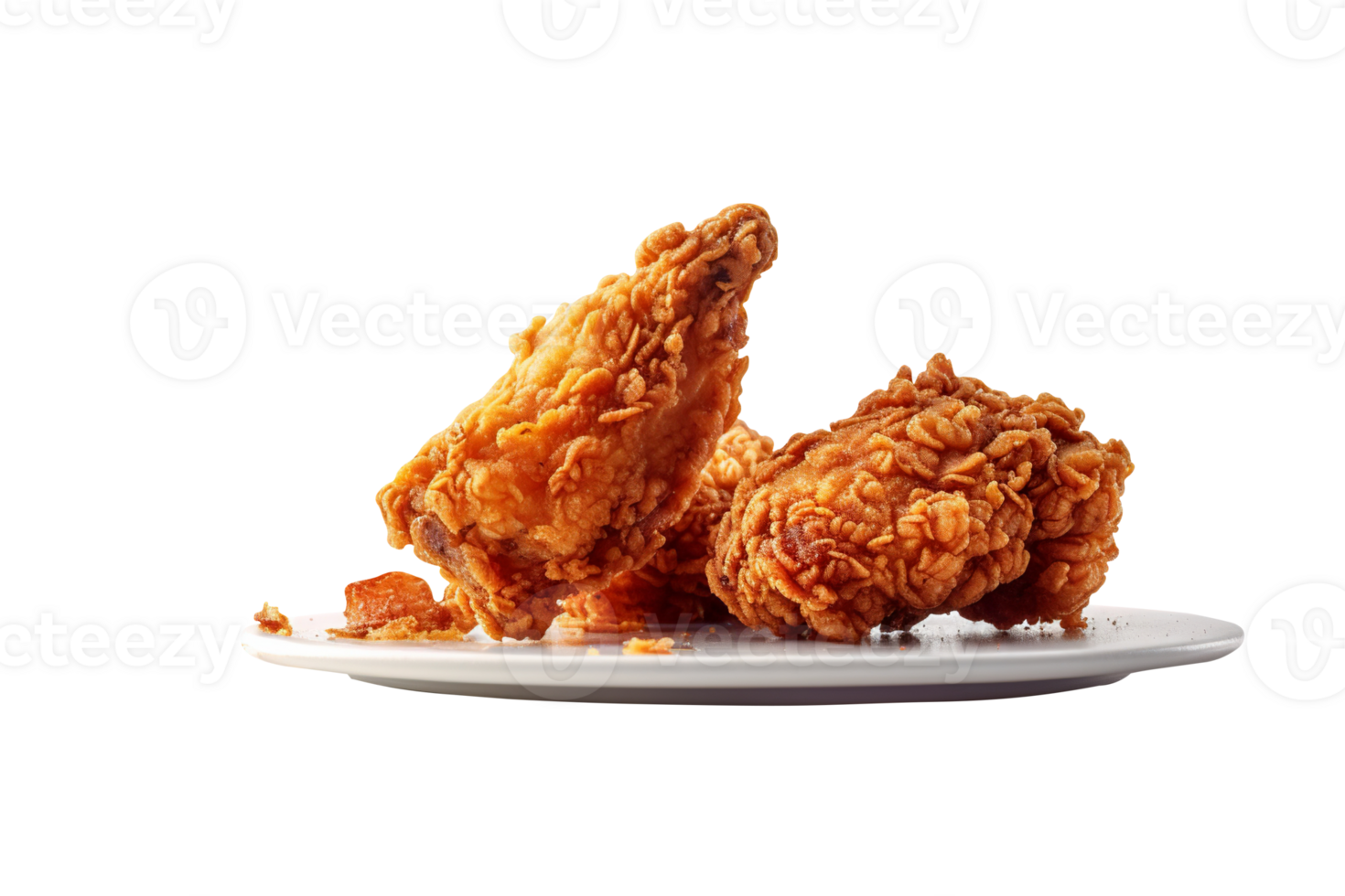 Tasty fried chicken isolated on transparent background png