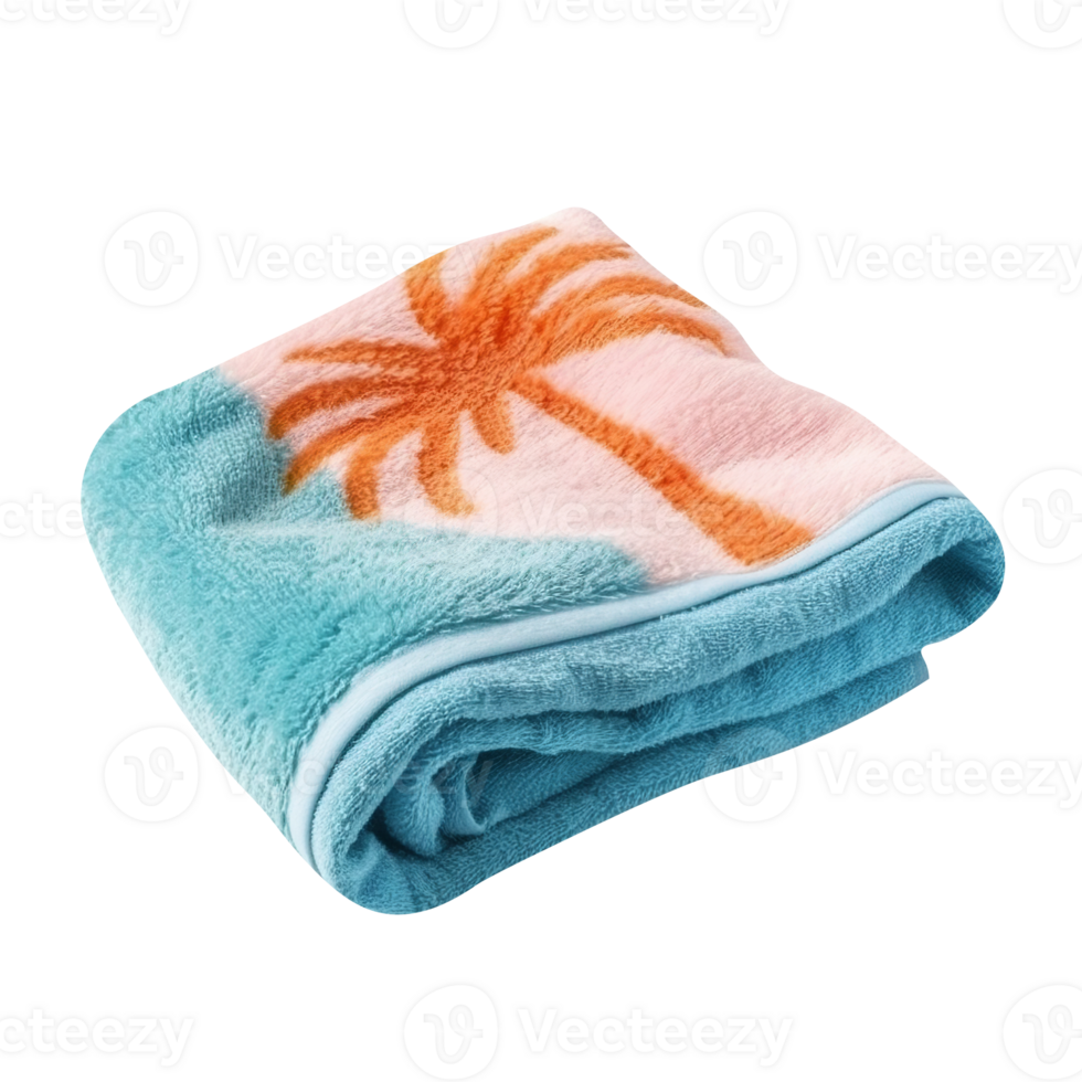 Beach towel isolated on transparent background png