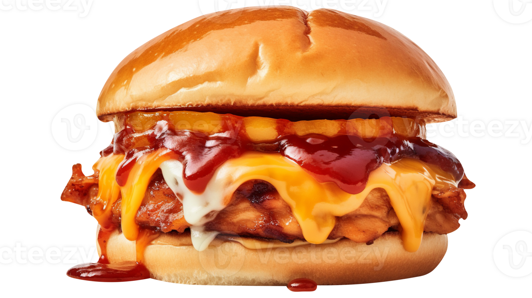 Delicious burger isolated on transparent background png