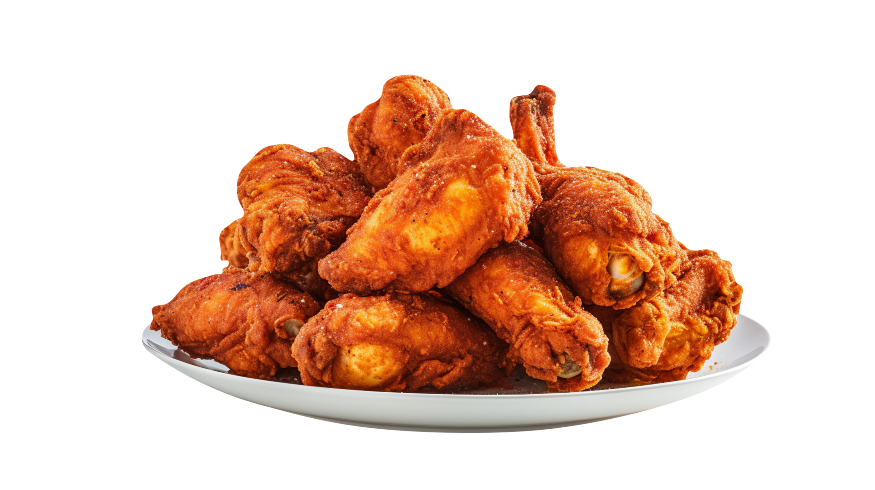 Tasty paprika fried chicken isolated on transparent background png