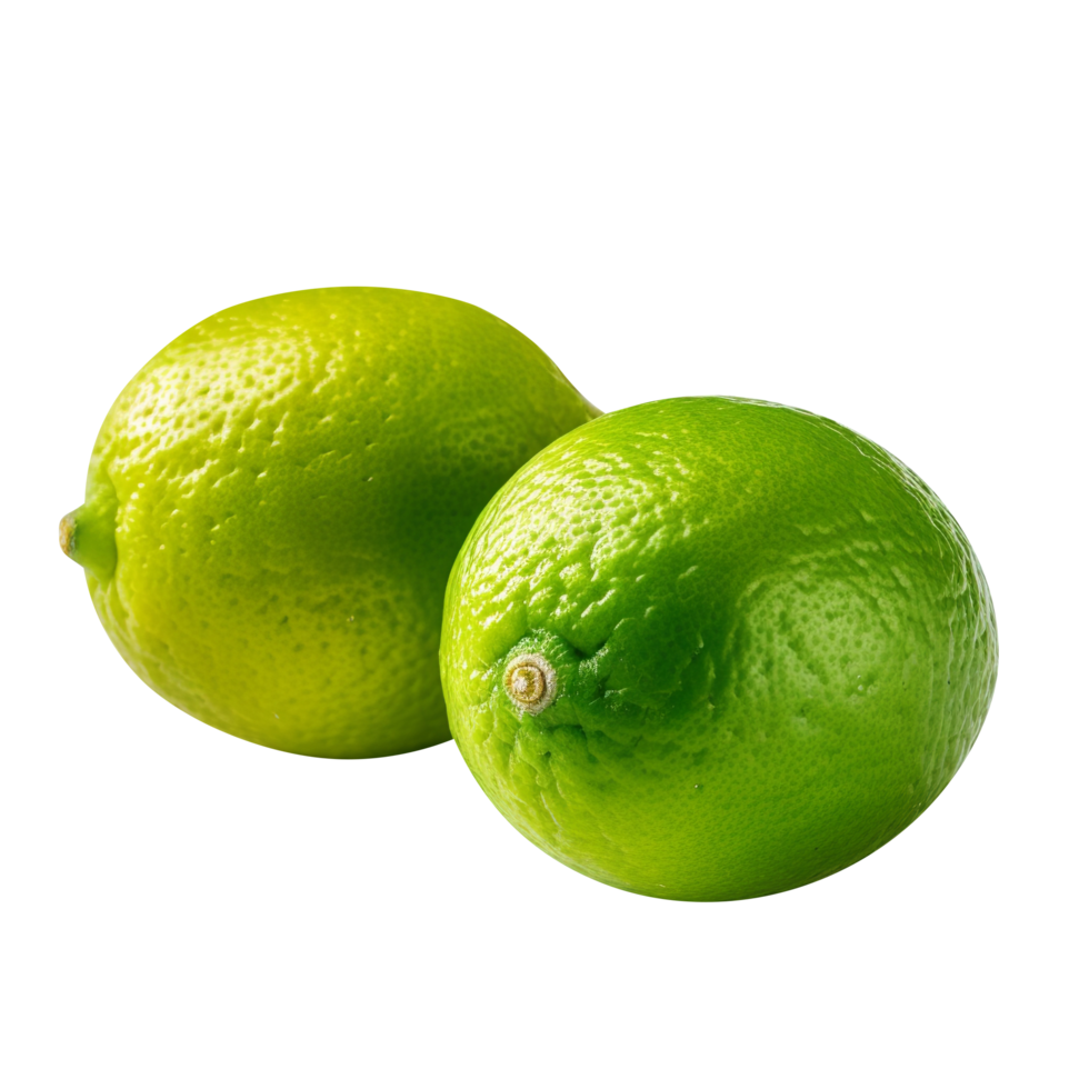 Fresh limes pair isolated on transparent background png