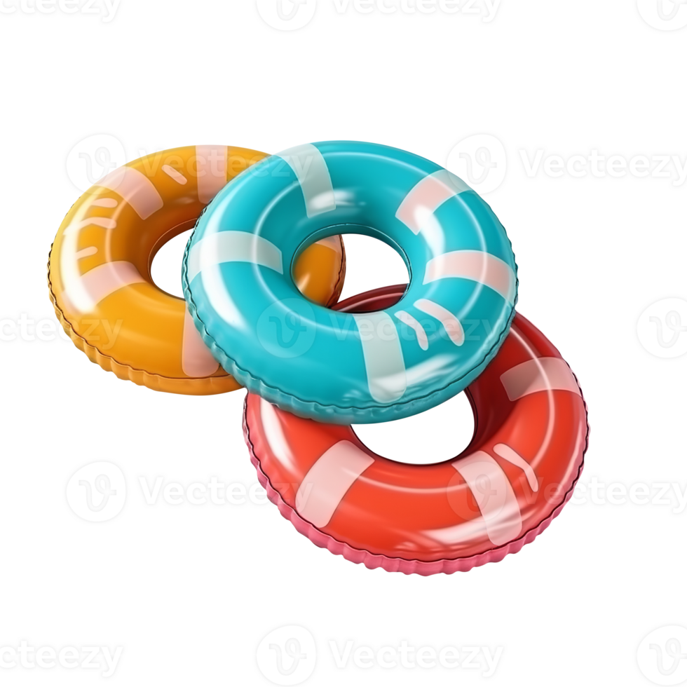 Beach life saving tube isolated on transparent background png